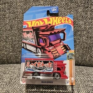 Hot Wheels *Collectible Treasure Hunt Vehicle* Raijin Express Red Toy Truck